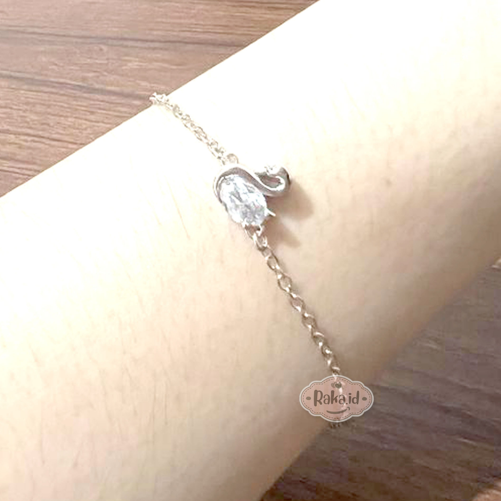 Gelang Tangan Wanita Dewasa Gelang Tangan Rantai Anti Karat Motif Angsa 1289