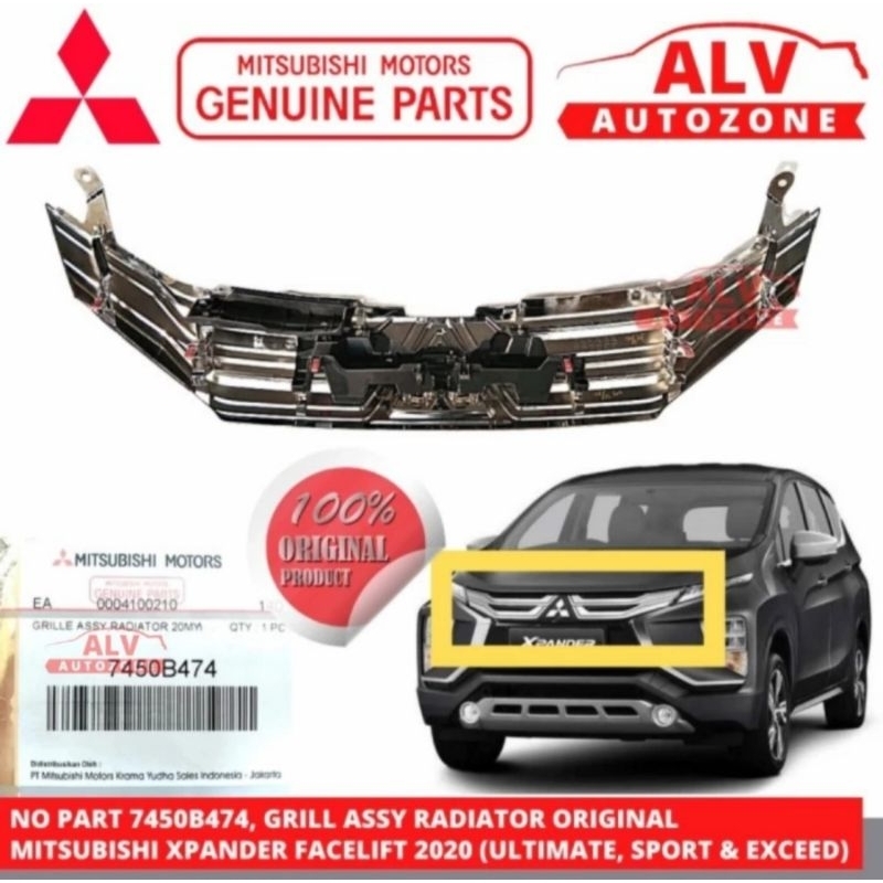 GRILL RADIATOR ASSY ORIGINAL MITSUBISHI XPANDER FACELIFT 2020 (ULTIMATE, SPORT, EXCEED)