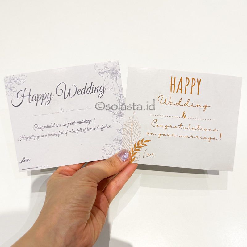 Kartu Ucapan - Happy Wedding