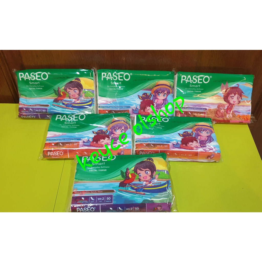 Tissue/Tisue/Tisu Paseo Smart Travel 50 Sheet