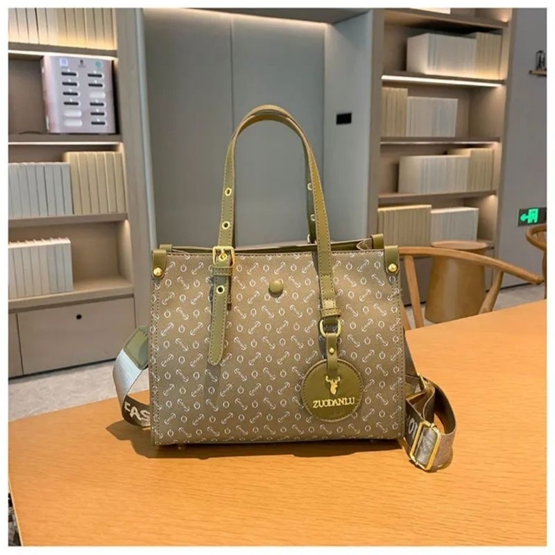 [SALE] Tas Import Zuodanlu Tote Wanita terbaru 2023 - Khaki
