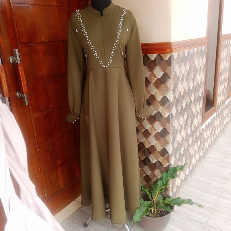 gaun terbaru wanita busui gamis busui dress busui bisa request ukuran