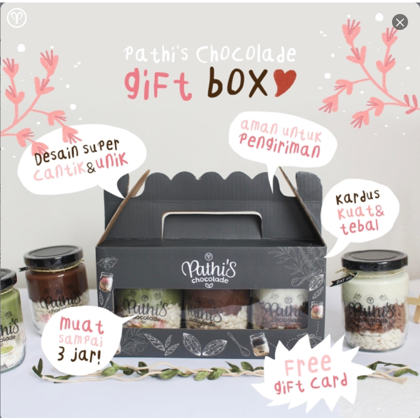 

100K GET 3 CHOCO JAR - Coklat Jar Lumer Choco Crunchy Paket Spesial Gift Box (isi 3 jar)