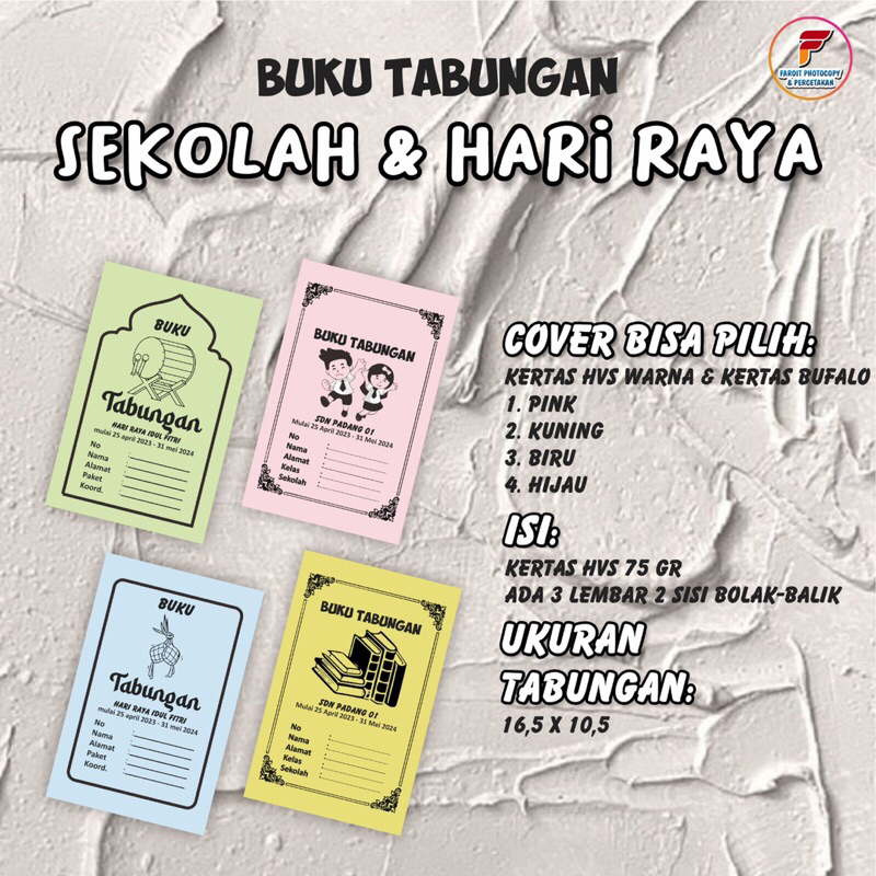 

Buku Tabungan Lebaran dan Sekolah Murah Meriah