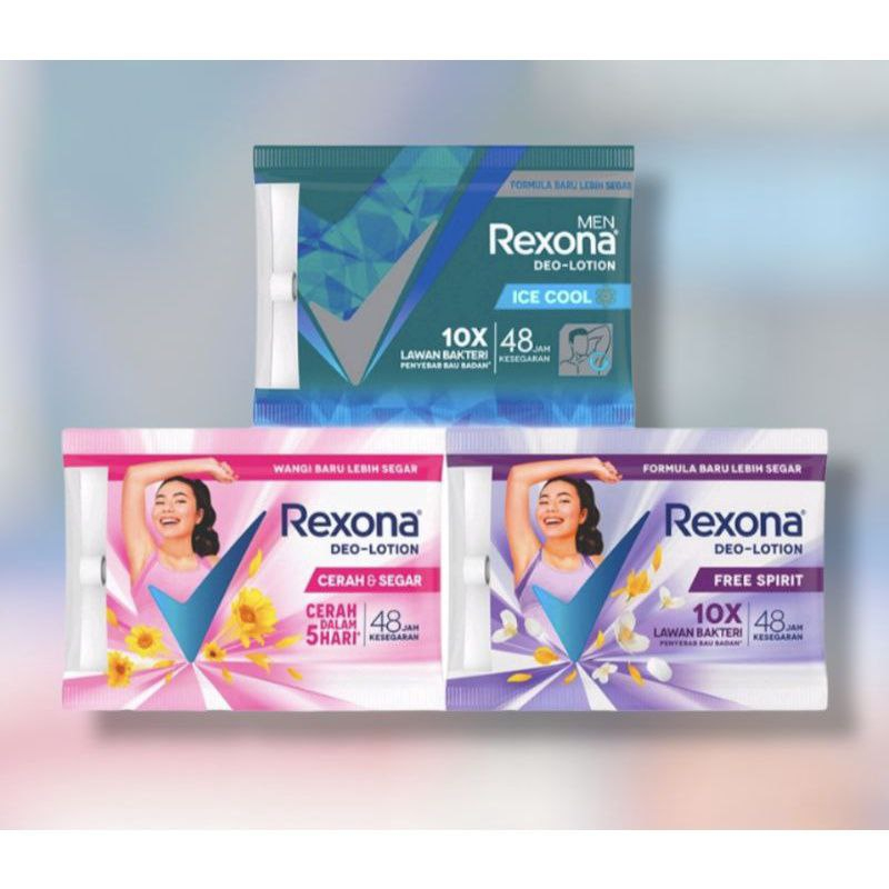 (ECER) REXONA Deo Lotion Deodorant Sachet - Men Ice Cool | Free Spirit | Cerah &amp; Segar |  Deodoran