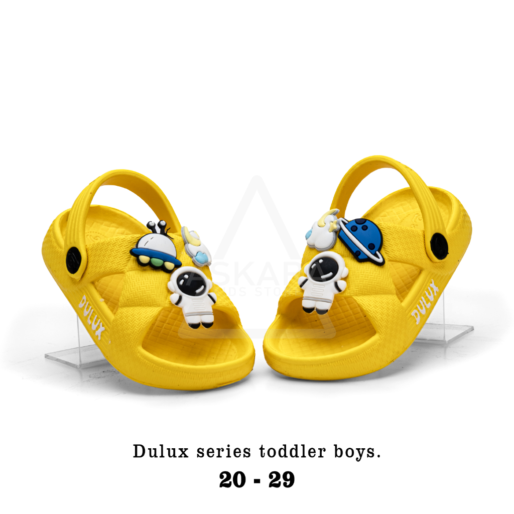 Askara Kids - Sandal dulux anak laki-laki model selop silang karakter astronot new 1 - 5 Tahun