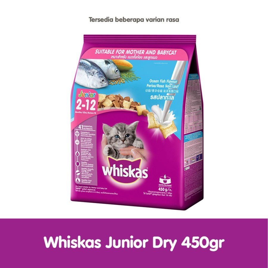 Whiskas Junior Oceanfish 450gr FreshPack- Makanan Anak Kucing Whiskas