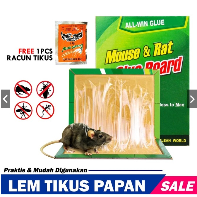 [COD] Lem Tikus Hijau Jebakan Trap Papan Buku Impor Perangkap Kuat