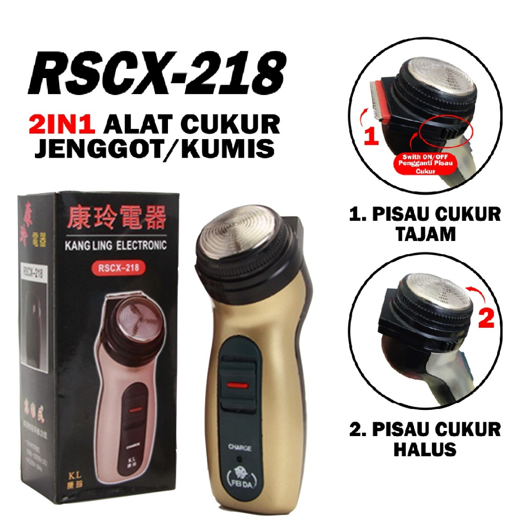 [COD] Mesin Cukur Rambut Kumis Jenggot Elektrik Kang Ling RSCX-218