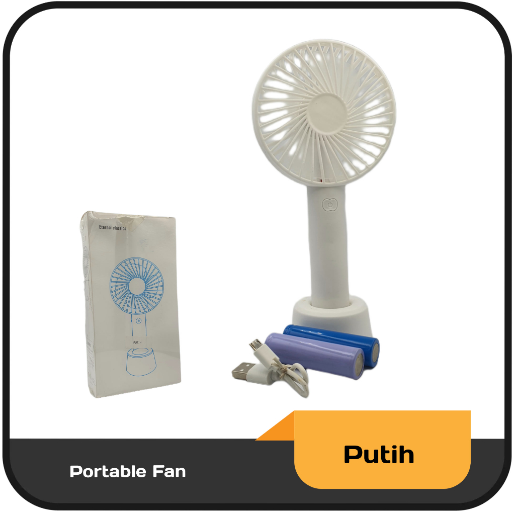 Kipas Tangan Mini SS-2 White/Black/Green