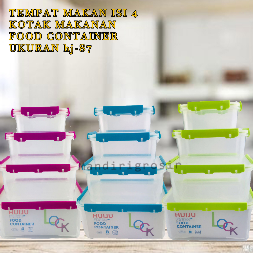 Food Container* Tempat Makan Isi 4* Tempat Makan Serbaguna* UK.hj-84