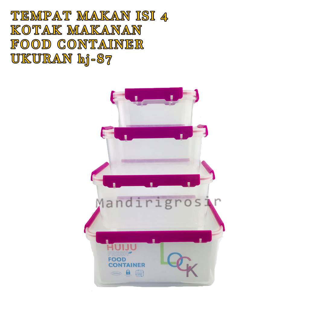 Food Container* Tempat Makan Isi 4* Tempat Makan Serbaguna* UK.hj-84