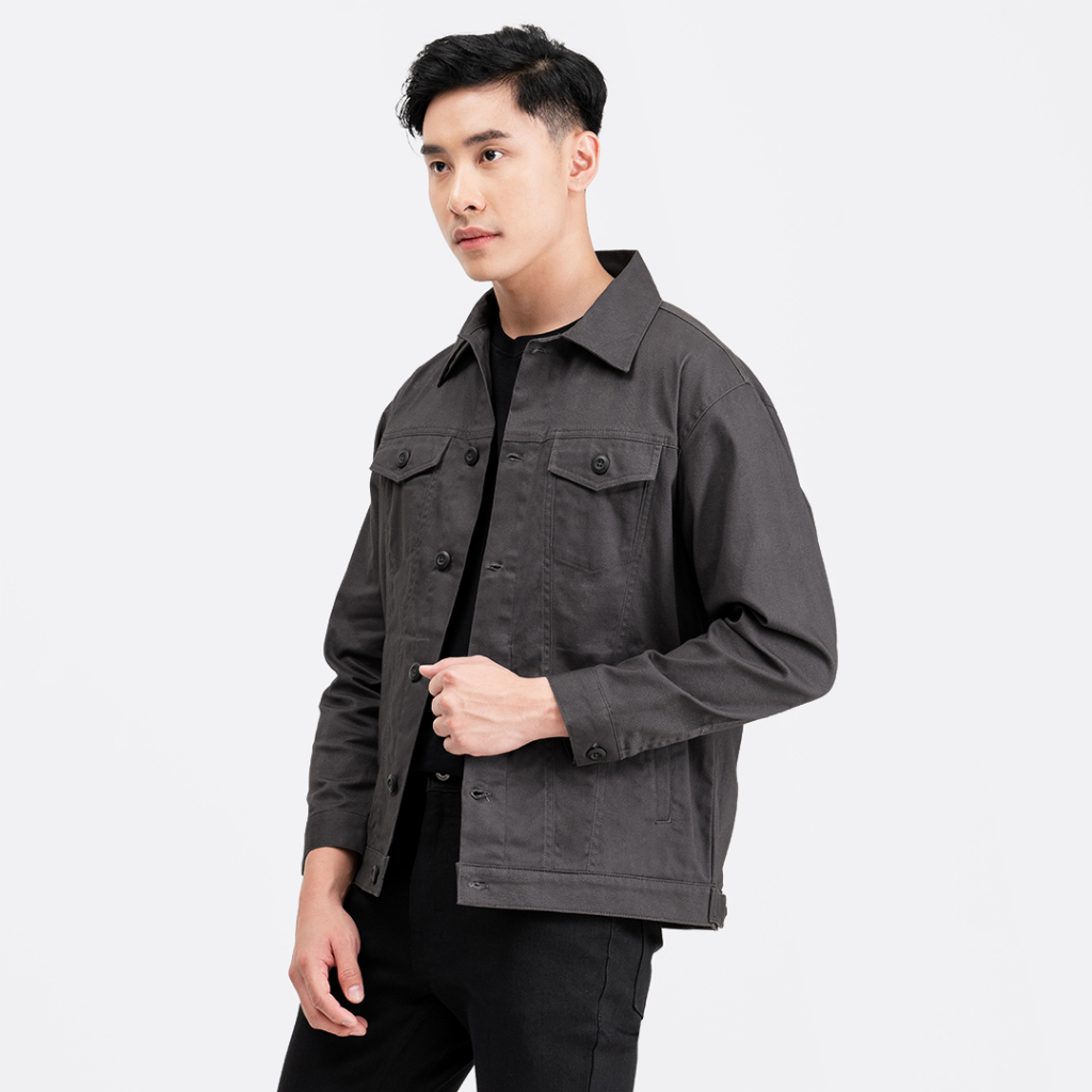 Livehaf - Trucker Canvas Jacket Dark Gray