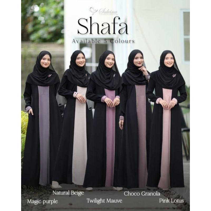 TERMURAH | BEST SELLER | DRESS GAMIS ABAYA CASUAL FORMAL DAILY POLOS SHAFA BY SALVINA