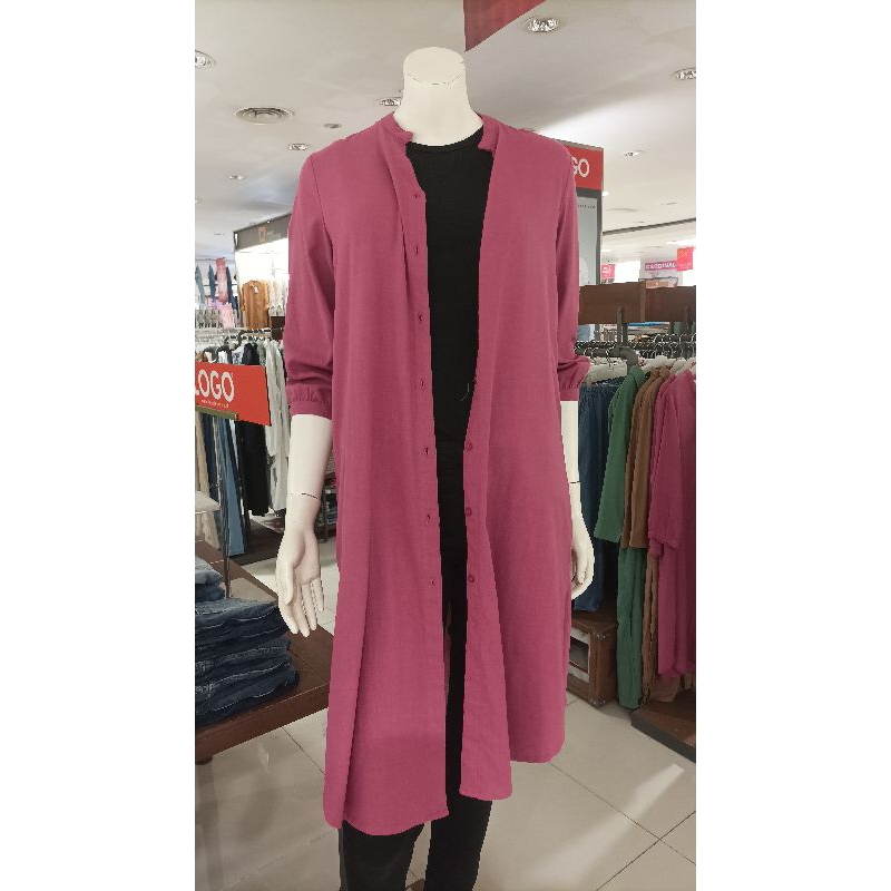 long tunik fusia logo jeans