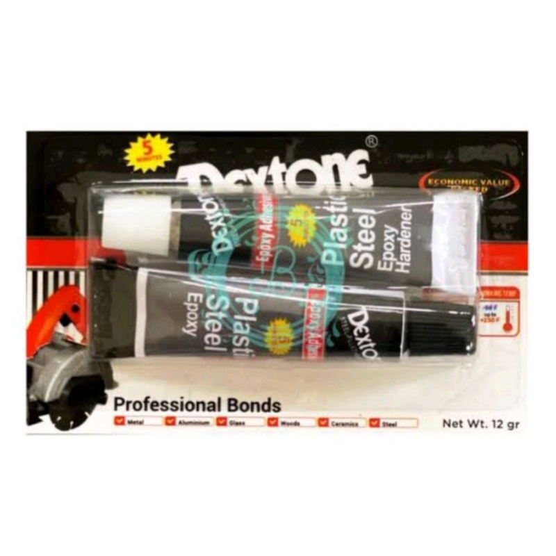 Lem besi Dextone mini 12 gram dextone plastik steel lem 5 menit