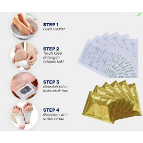 Isi 10 Kinoki Gold Foot Detox Koyo Jahe Cleansing Detox Foot Pads Koyo Penyerap Racun-missbejo