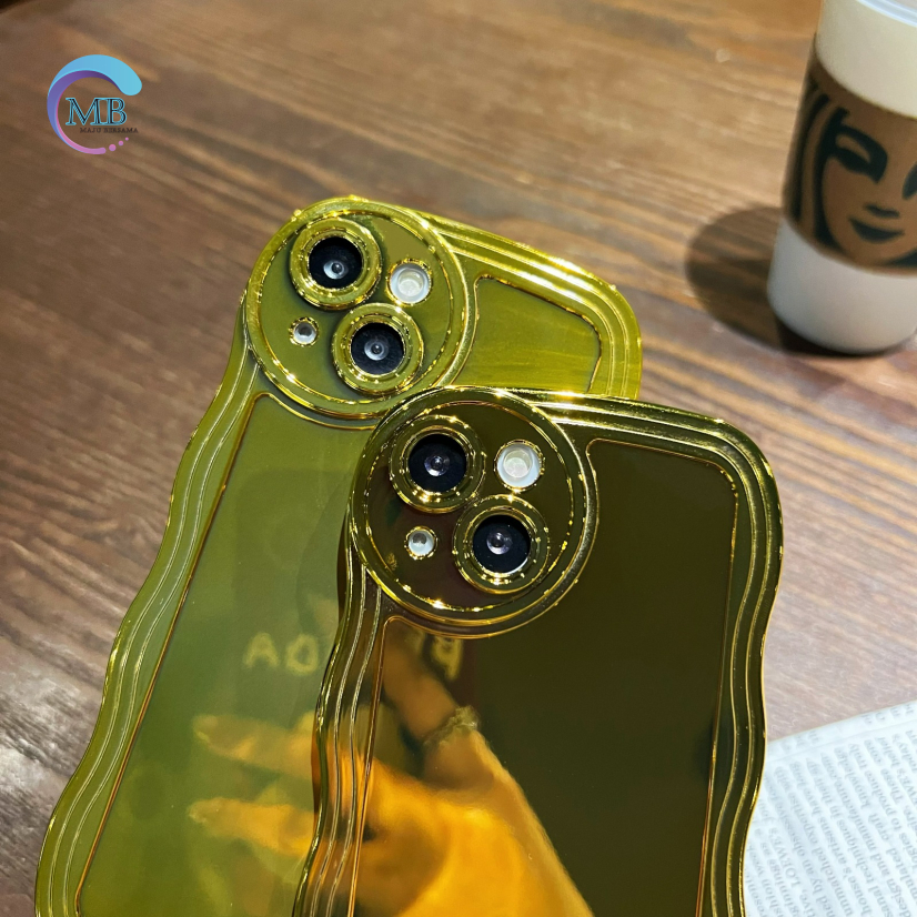 SOFT CASE SOFTCASE TPU WAVE GELOMBANG GOLD FOR OPPO A5S A7 A11K MB4695