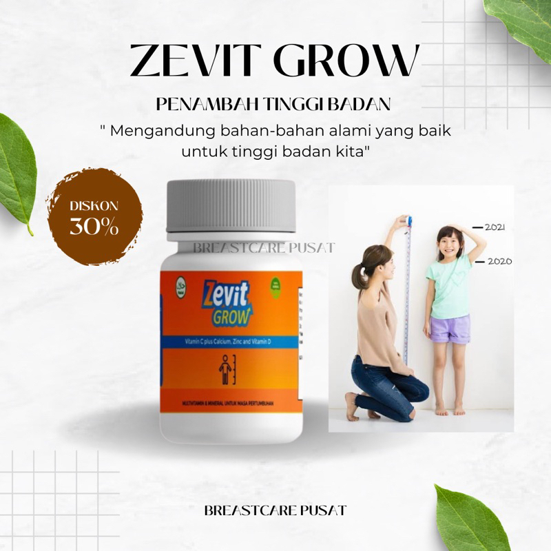 ZEVIT [BEST SELLER] - SUPLEMEN PENINGGI BADAN TERLARIS / PENINGGI BADAN ANAK-DEWASA / ORIGINAL BPOM 