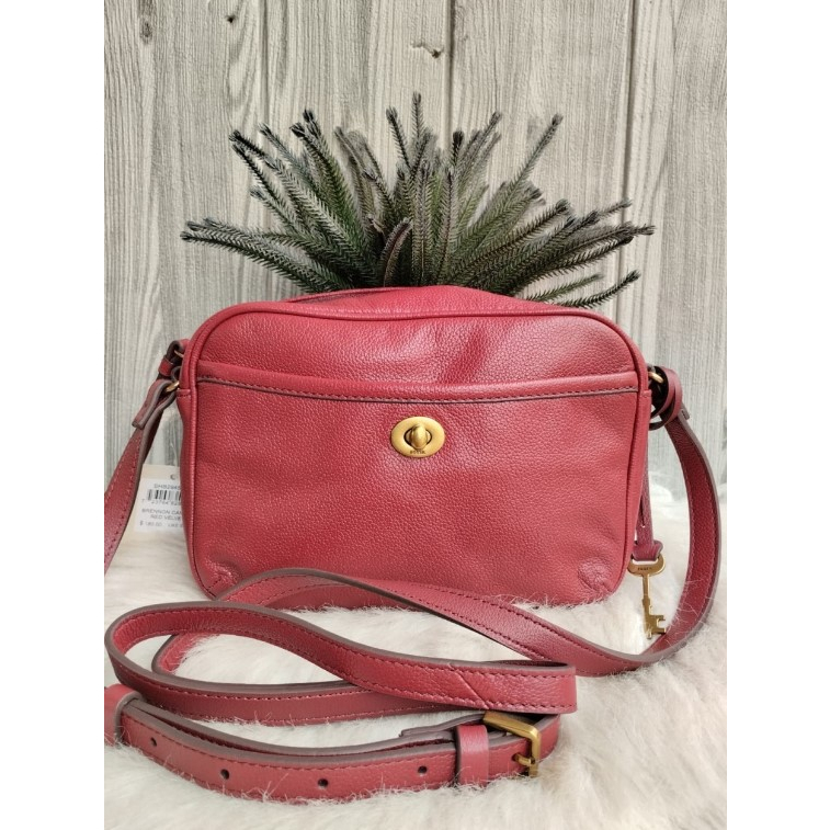tas BRANDED Brennon Camera Bag red velvet