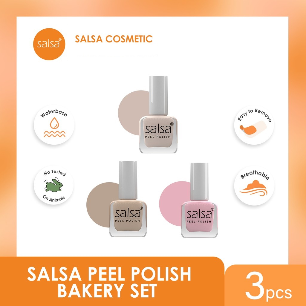 SALSA Peel Polish - Kutek HALAL Peel Off Lupas Breathable Hijab Friendly isi 3