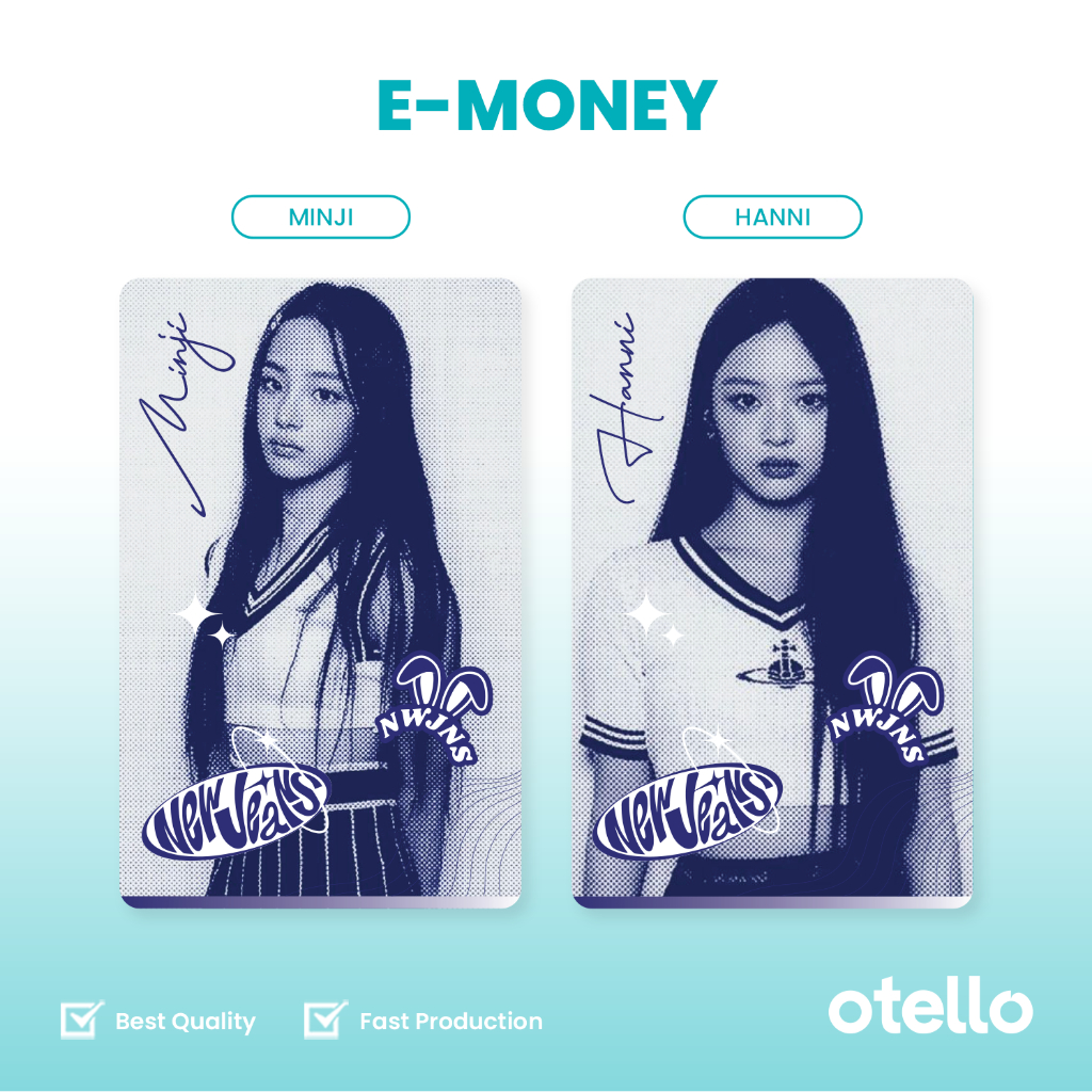 Kartu eMoney New Jeans Merchandise KPOP e-Money eToll Bunnies Tokki K-Pop Fans