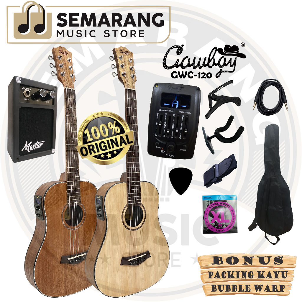 ORIGINAL!!! Gitar Akustik Elektrik ¾ Import Merk Cowboy GW-120 NA GW 120NS 3/4 3per4 Prener New