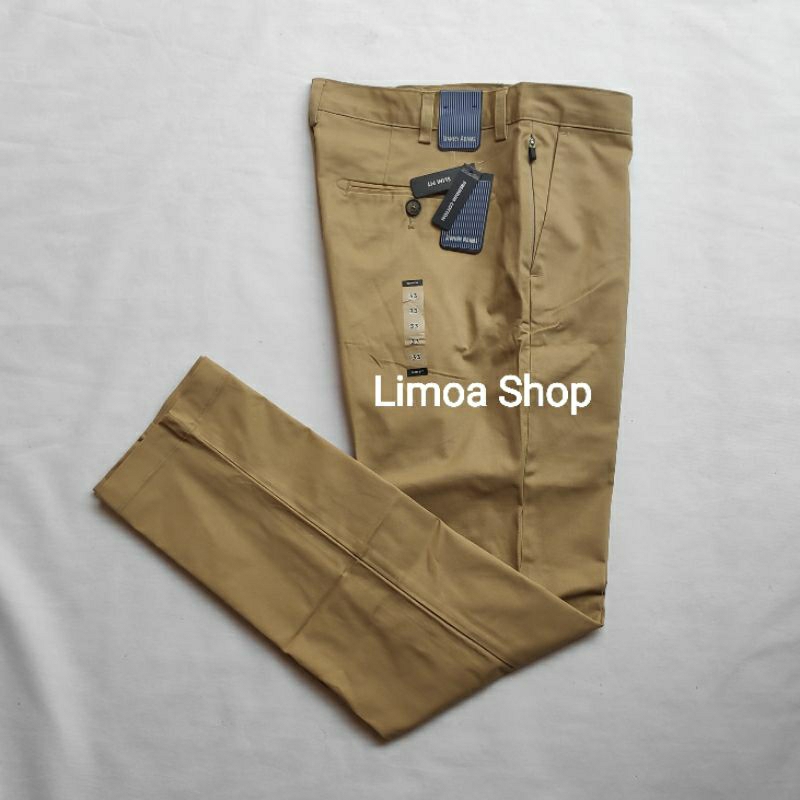 Celana Chino STANLEY ADAMS Slimfit Warna Khaki Bahan Stretch / Melar SA 25