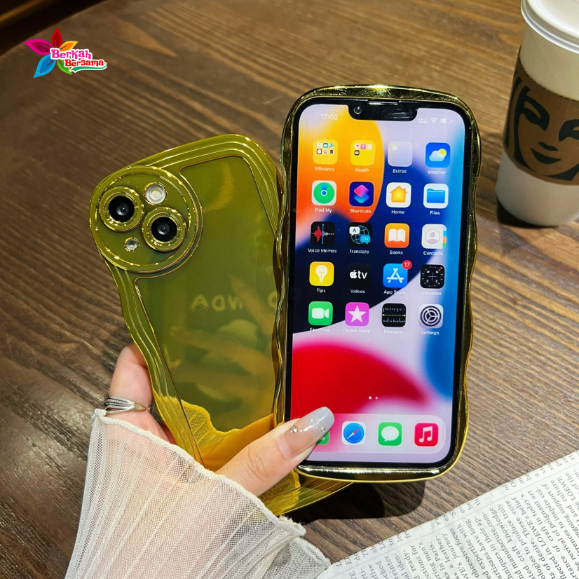 SOFT CASE SOFTCASE TPU WAVE GELOMBANG GOLD FOR IPHONE X XS BB8100