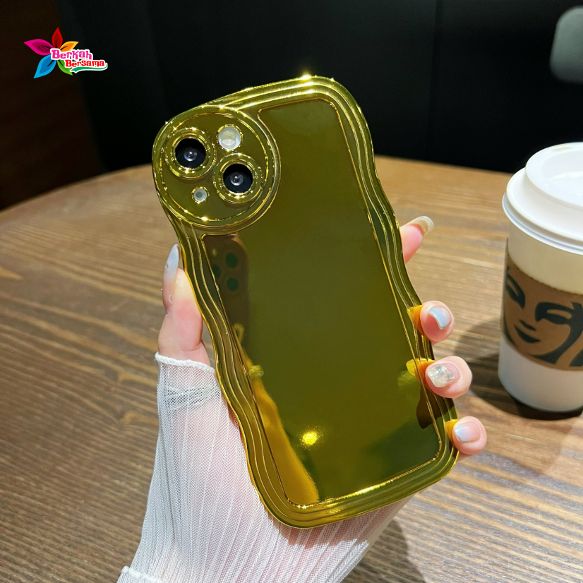 SOFT CASE SOFTCASE TPU WAVE GELOMBANG GOLD FOR IPHONE XR BB8101