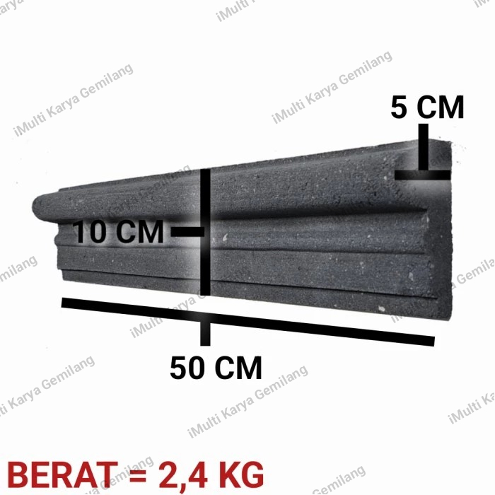 Lis/batu alam/Lis profil/Lis plafon/Lis dinding/lis B-10 panjang 50 cm