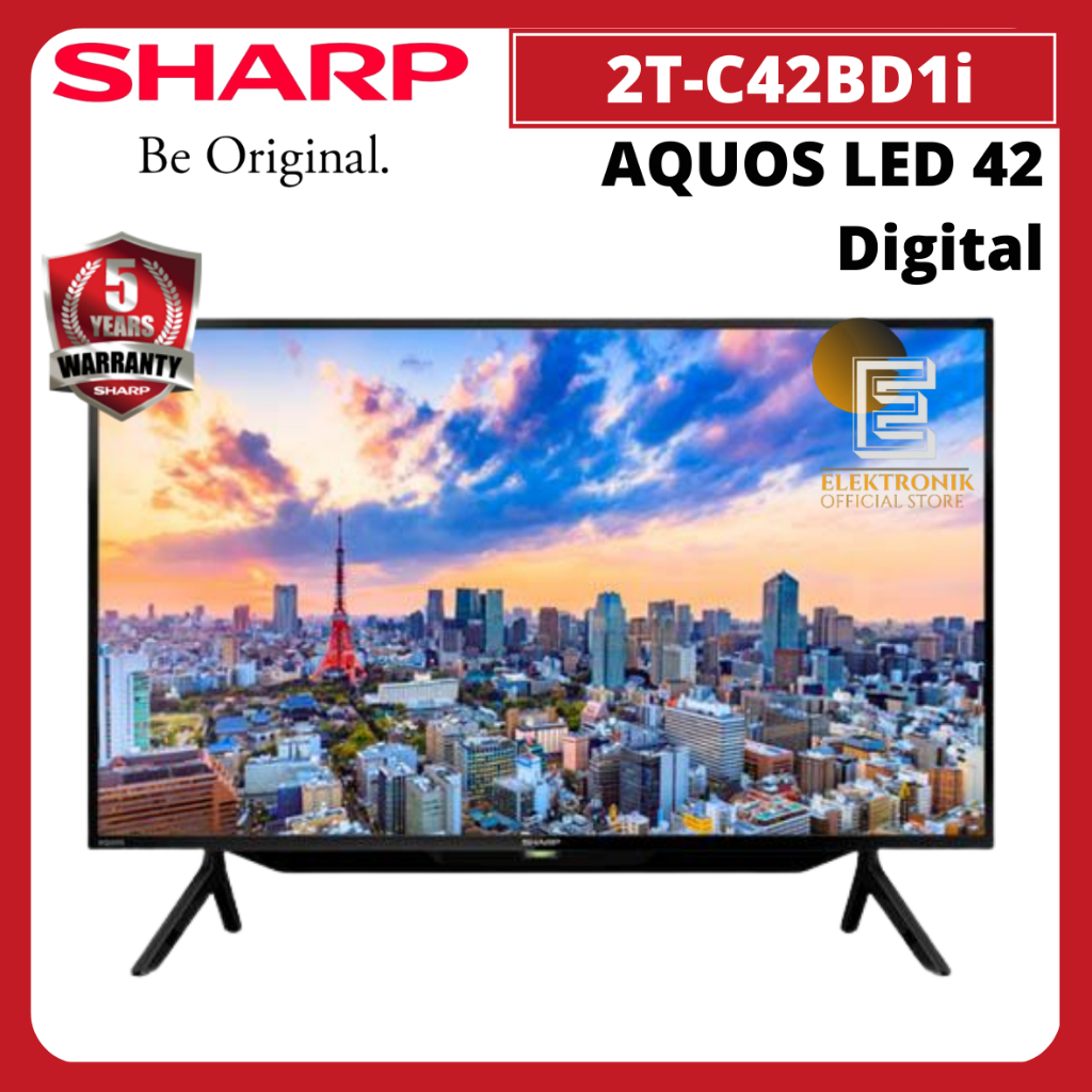 Sharp 2TC42BD1I TV LED 42 Inch Full HD X2 Master Engine Digital DVB-T2 Aquos Series LED TV - Garansi