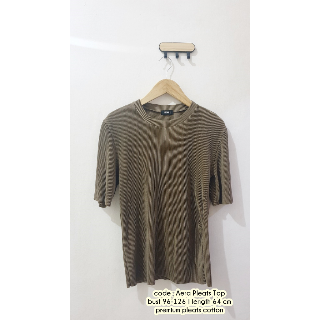 Aera Pleats Top | READY STOCK BAJU BANGKOK IMPORT FIRST HAND PLISKET PREMIUM