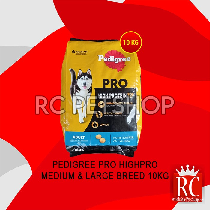 Makanan Anjing Pedigree High Pro Medium Large Breed Dog Food 10 KG