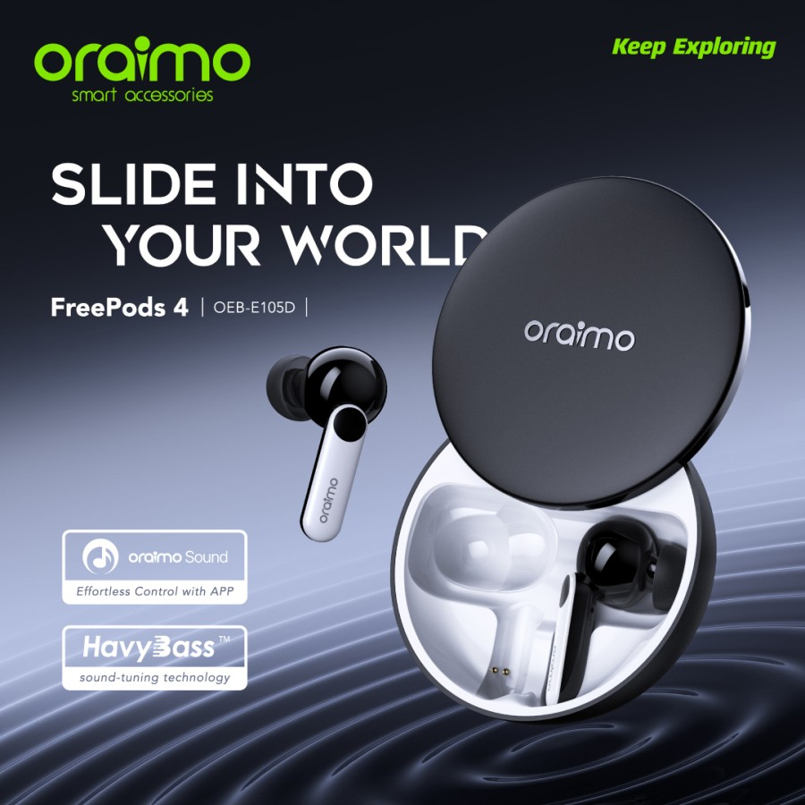 Oraimo OEB-E105D Freepods4 TWS Bluetooth Earphone Wireless Control App