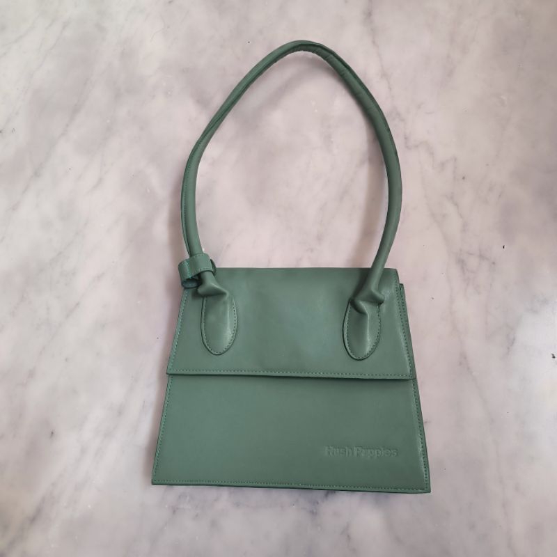 Preloved hush puppies AUTHENTIC glenca L shoulder bag green