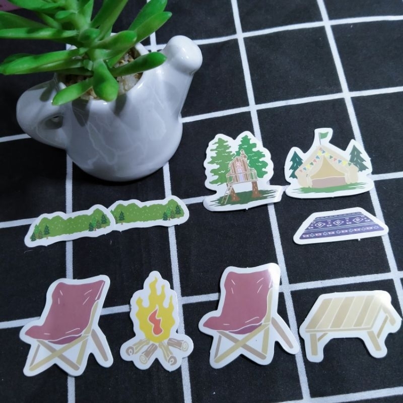

insfera | stiker | tema : camping | 23 pcs