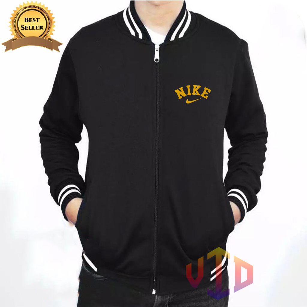 NEW...JAKET BISSBOLL Resleting NIKE 0001 Motif GOLD/ Sweatshirt Hoodie Pria/Wanita//Switer  Trendi M