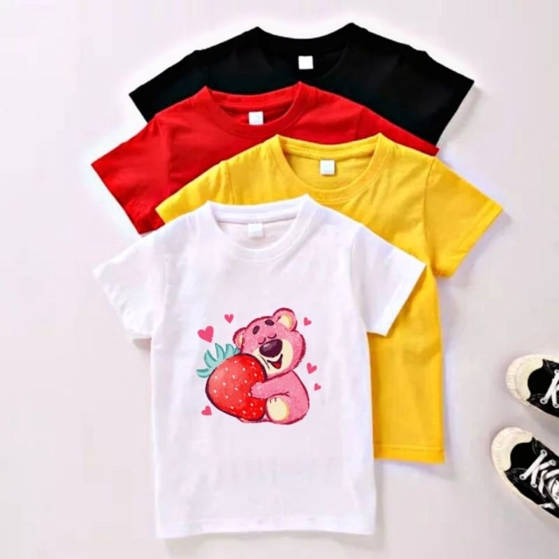 Kaos Anak Lotso Stroberi Kaos Anak Ideal 2-10 Tahun