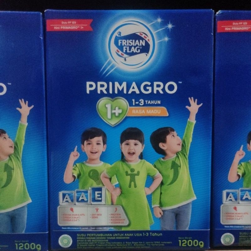 Frisian flag primagro 1+ 3+  vanila &amp; madu 1200gr