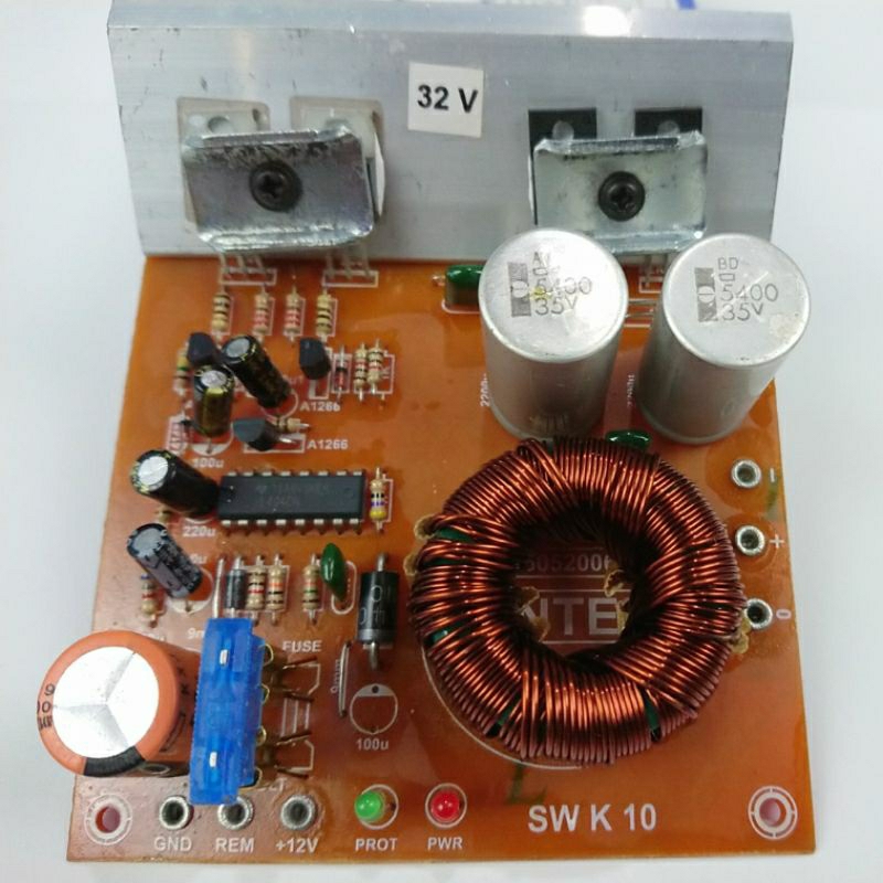 Kit Inverter 12v to 32v CT Inverter DC to DC 12 Volt to 32 Volt