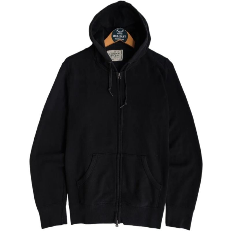 Zip Hodie Uniqlo sz L + putih Uniqlo
