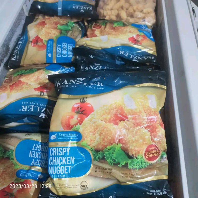 kanzler chicken crispy dan original nugget 450 gr frozen food