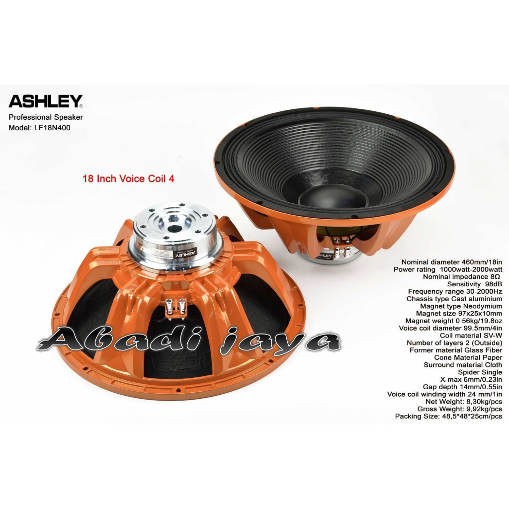 speaker compoent ashley lf18n400 Neodymium 18 inch original