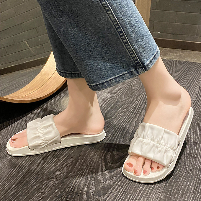 DOMMO - D6143 Sandal Wanita / Sandal Flat / Sandal Korea Style / Sandal Rumah / Sandal Import / Sandal Wanita Slop