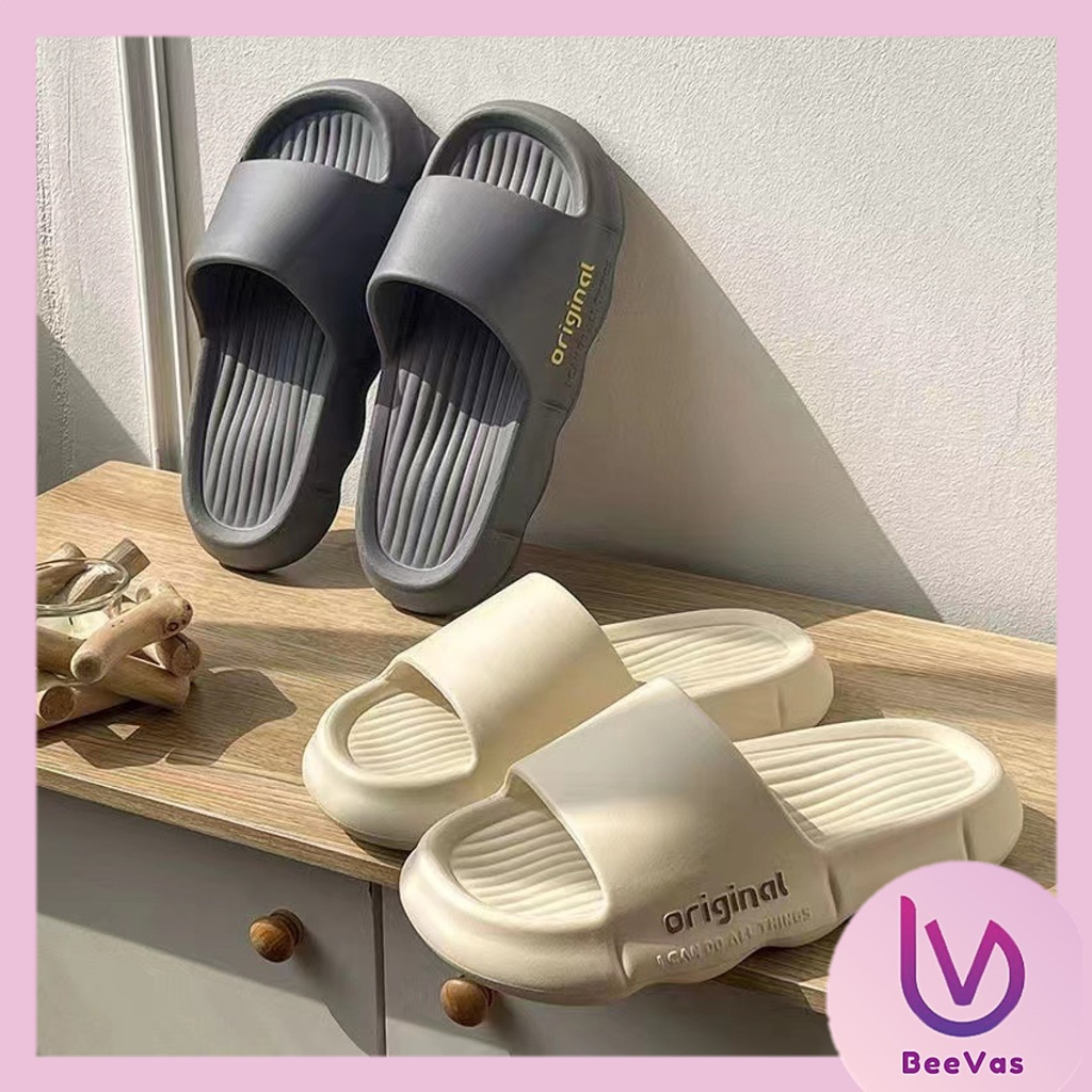 BV.ID SD1142 Sandal Tapak Tebal Jelly Karet Home Slipper Sendal Rumahan Empuk Anti Slip Pria Wanita