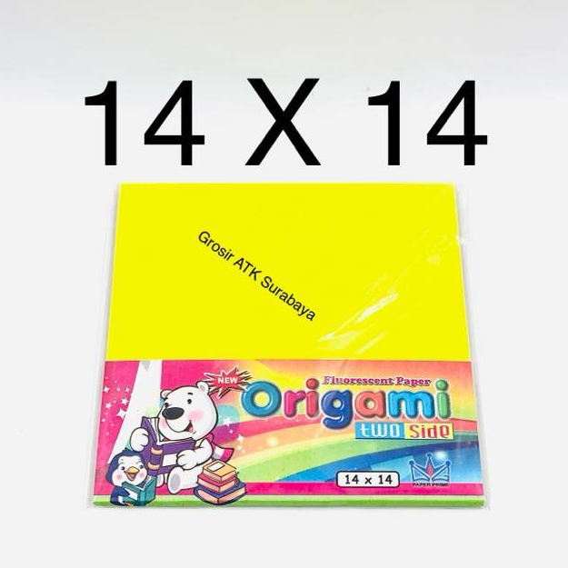 

Kertas Lipat / Origami Paper Prime Warna Fluorescent 2 Sisi 14 x 14 CM