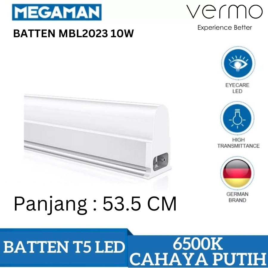 MEGAMAN Batten T5 LED MBL2023 10W 6500K