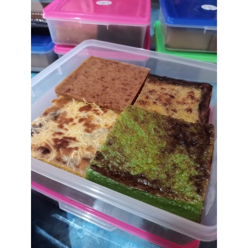 Kue Basah Lapis Legit Lampung / Lapis Maksuba / Lapis Kojo / Lapis Susu Keju / Engkak Ketan Mix 4 Ra