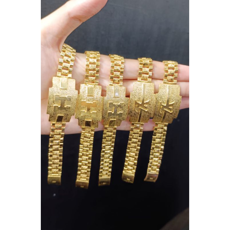 Gelang sepuh sepuhan warna emas 99